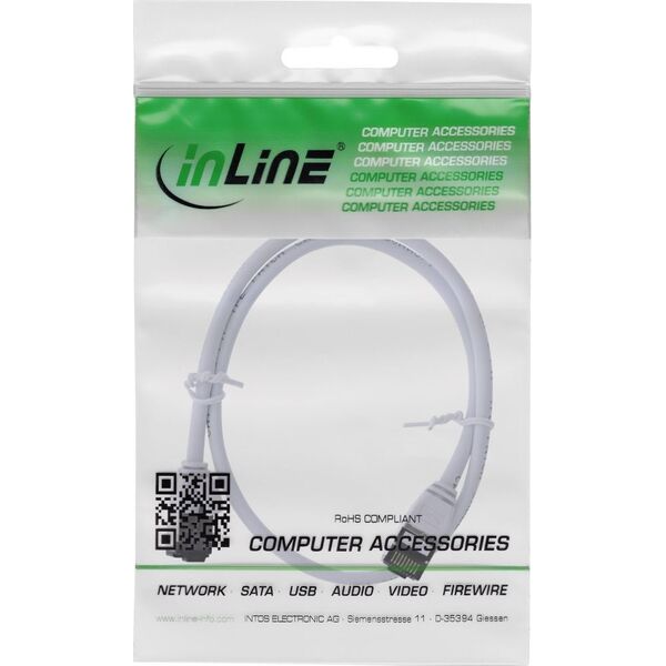 InLine InLine® Patch cable slim, U/FTP, Cat.8.1, TPE halogen-free, white 0.3m