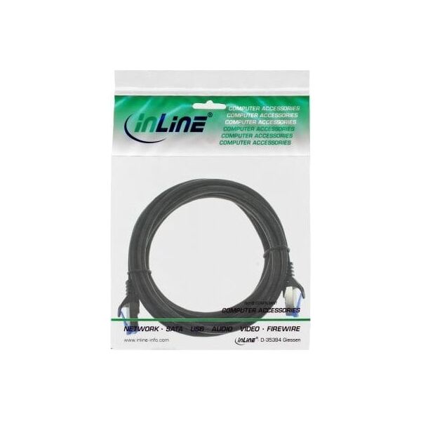 InLine InLine® Patch cable armoured, U/FTP, Cat.6A, black, 7.5m