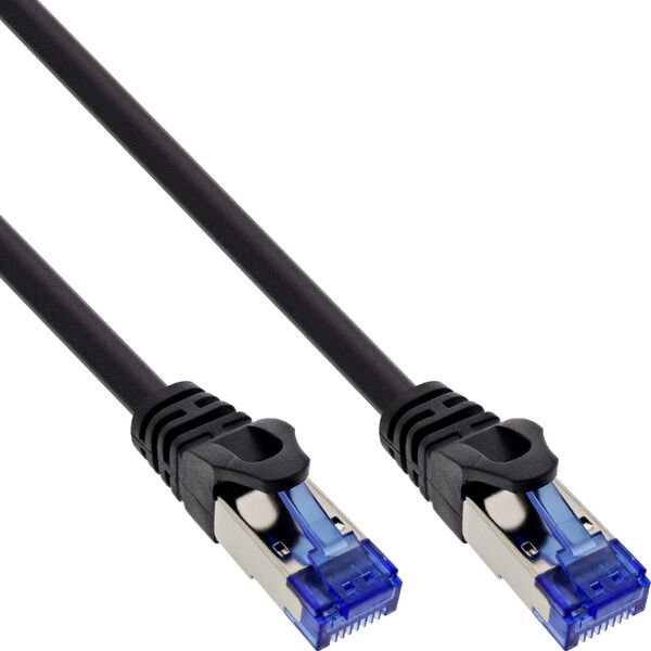 InLine InLine® Patch cable armoured, U/FTP, Cat.6A, black, 1m