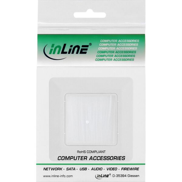InLine InLine® Wall frame with brush pass, for TV, white RAL9010