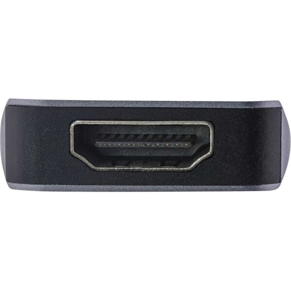 InLine InLine® Multifunctional hub USB 3.2 Gen.1, 2x USB-A 5Gbps + HDMI 4K/30Hz + card reader, aluminium, grey