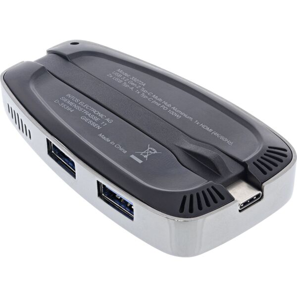 InLine InLine®  USB3.2 Gen 2 Type-C Multi Hub (2xUSB-A 10Gb/s + 1xHDMI 4K@60Hz + 1xUSB-C 10Gb/s & PD 100W)