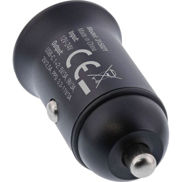 InLine InLine® USB car charger power-adapter power delivery, 2x USB Type-C, black
