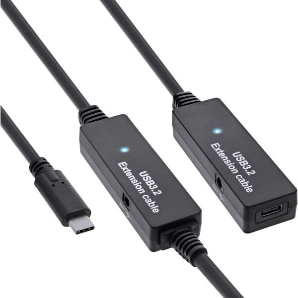 InLine InLine® USB 3.2 Gen.1 active extension, USB-C male to USB-C female, 10m