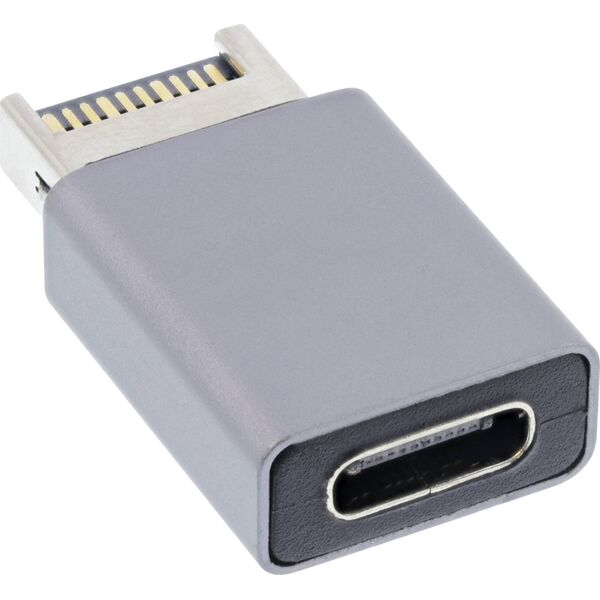 InLine InLine® USB 3.2 adapter, internal USB-E front panel male to USB-C female