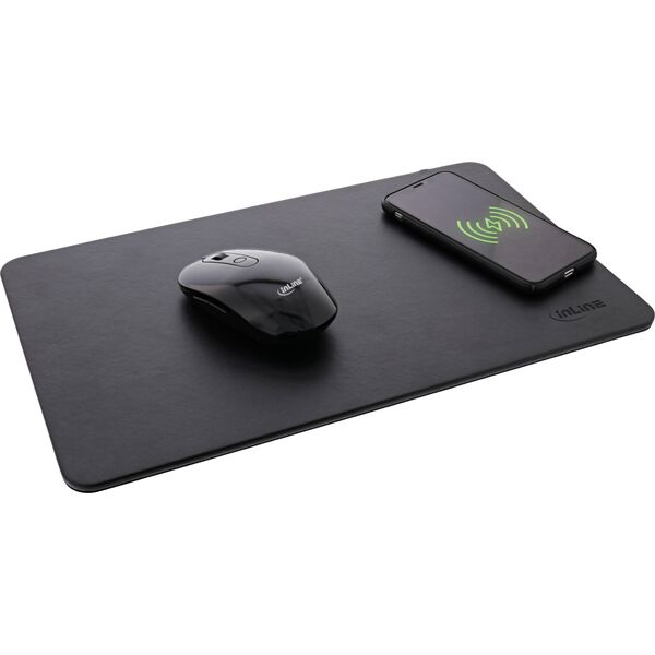 Kabel InLine InLine® Mouse pad, wireless charging, 370x225x7mm, black