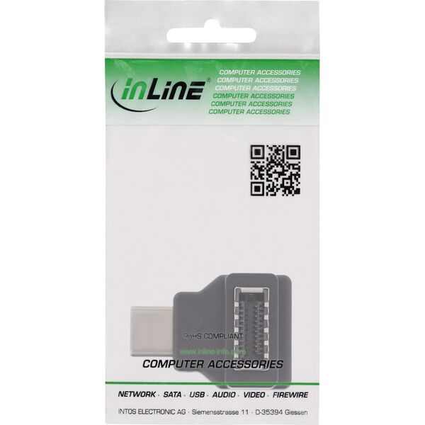 InLine InLine® USB 3.2 adapter, USB-C male to internal USB-E front panel socket
