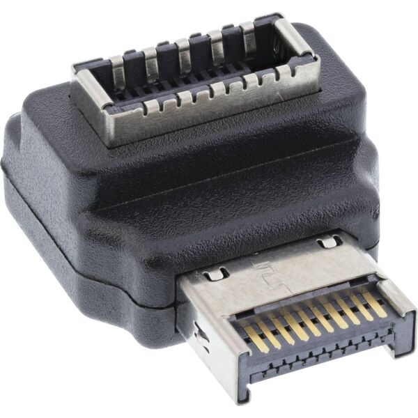InLine InLine® USB 3.2 adapter internal, front panel USB-E male to USB-E female 90°