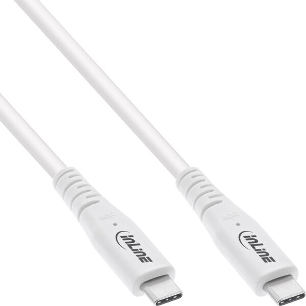 InLine InLine® USB4 cable, USB Type-C male/male, PD 240W, 8K60Hz, TPE white, 1m