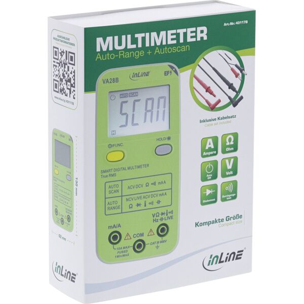 Kalkulator InLine InLine® Multimeter with Auto-Range and Autoscan, pocket size