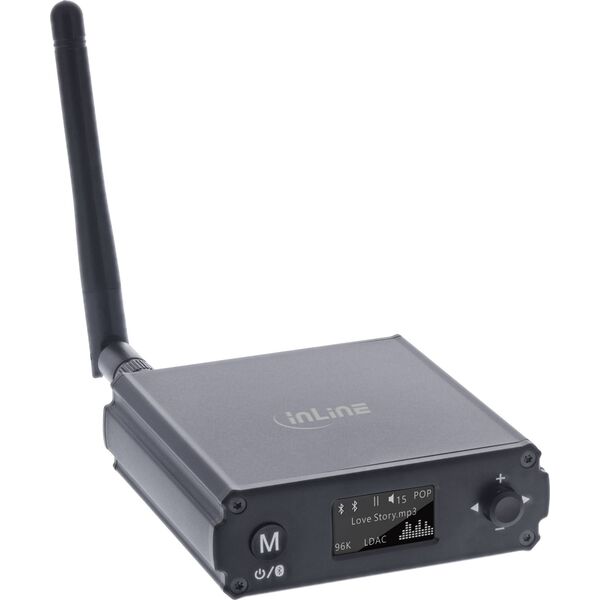 InLine InLine® Bluetooth 5.1 HiFi Receiver & USB DAC, with LCD