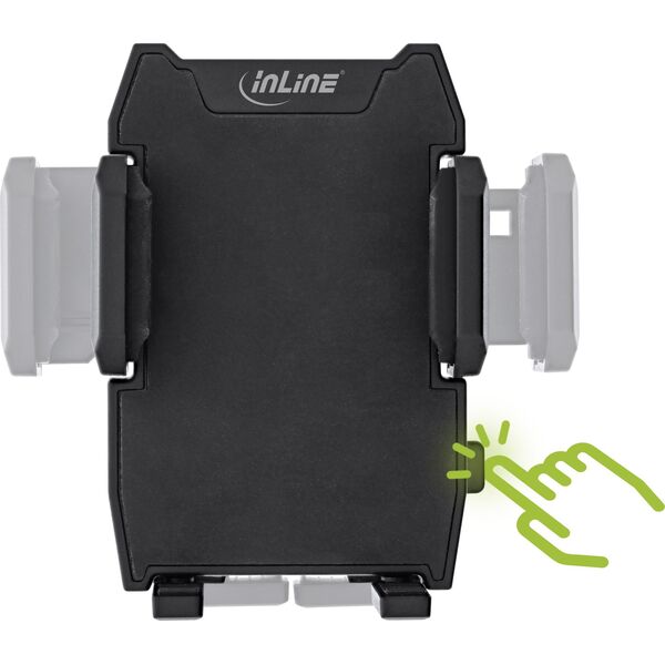 InLine InLine® Smartphone Windshield Car holder with suction cup or for ventilation grille, ONE CLICK EASY II, universal