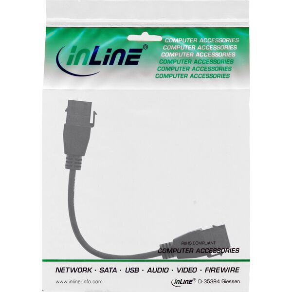 Adapter USB InLine InLine® USB 3.2 Gen1 2x keystone adapter cable, 2x USB A keystone socket, 0.2m