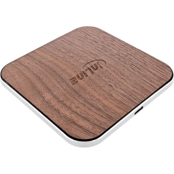 Ładowarka InLine InLine® Qi woodcharge, Smartphone wireless fast charger, 5/7,5/10W/15W, type C