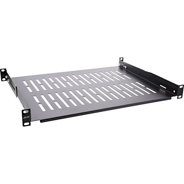 InLine InLine® 19" shelf, 350mm, 50kg, 1U, RAL 9005 black