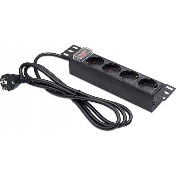 Listwa zasilająca Qoltec Listwa zasilajšca PDU do RACK 10' | 1U | 16A | 4xSchuko | 1.8m