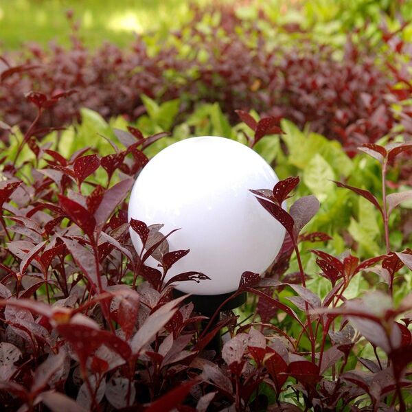 GreenBlue Solarna lampa ogrodowa kula LED GB123 biała