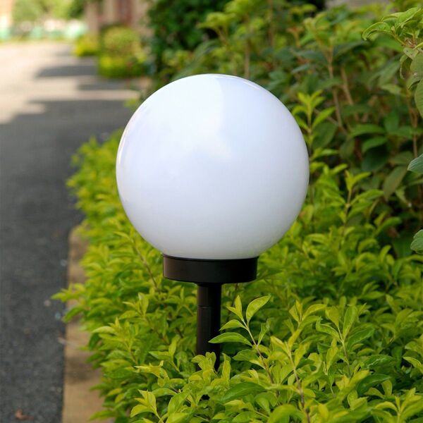 GreenBlue Solarna lampa ogrodowa kula LED GB123 biała