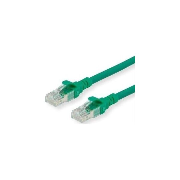 Roline ROLINE - Patch- Cable - RJ- 45 (M) to RJ- 45 (M) - 5 m - UTP - CAT 6a - halogen free, shaped, stranded - green (21.15.2735)
