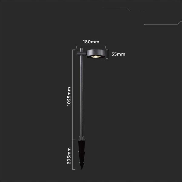 V-TAC Oprawa Ogrodowa Słupek LED V-TAC 2-funkcje 6W IP65 100cm Czarna VT-11107-B 3000K 520lm