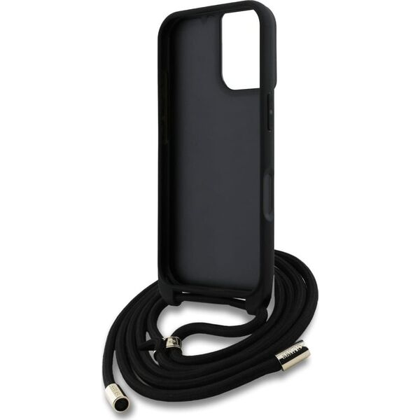 Etui Guess 4G Big Logo Cord Stap          Crossbody do iPhone 16 czarny