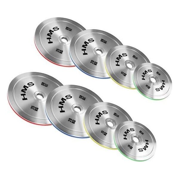 TOS ZESTAW TALERZY OLIMPIJSKICH STALOWYCH KALIBROWANYCH 2 x 10 - 25 KG (140 KG) HMS