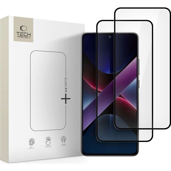 SZKŁO HARTOWANE TECH-PROTECT GLASS FIT+ 2-PACK XIAOMI POCO X7 PRO 5G BLACK