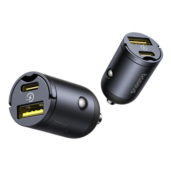 Baseus Tiny Star Mini Car Charger (U+C) 30W Cosmic Black 6932172677206