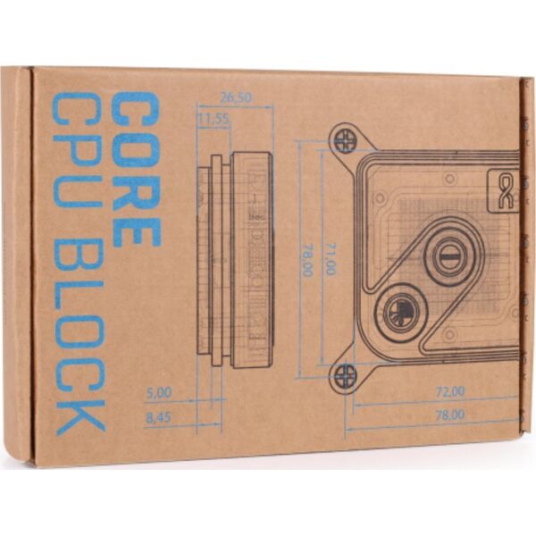 Chłodzenie CPU Alphacool Alphacool Core 1 Aurora CPU-Kühler, ARGB - Schwarz