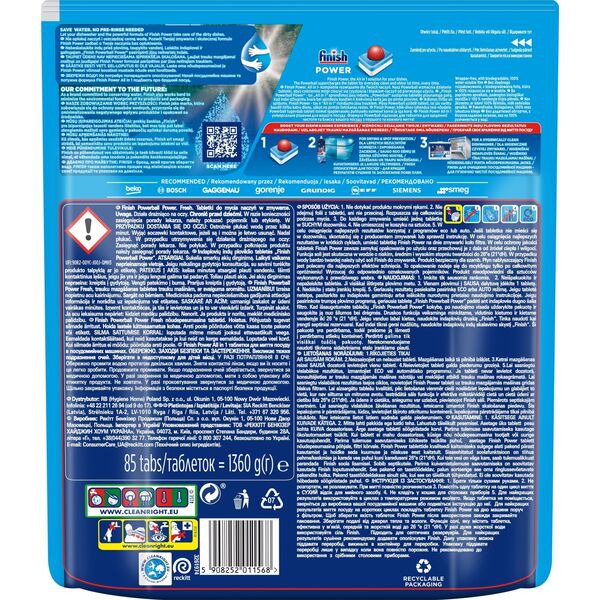 Finish Tabletki do zmywarki Power All in 1 170 szt.