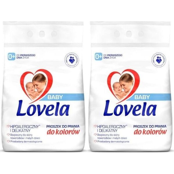 Lovela 2x Baby Proszek do prania dla dzieci Kolor 2,7 kg