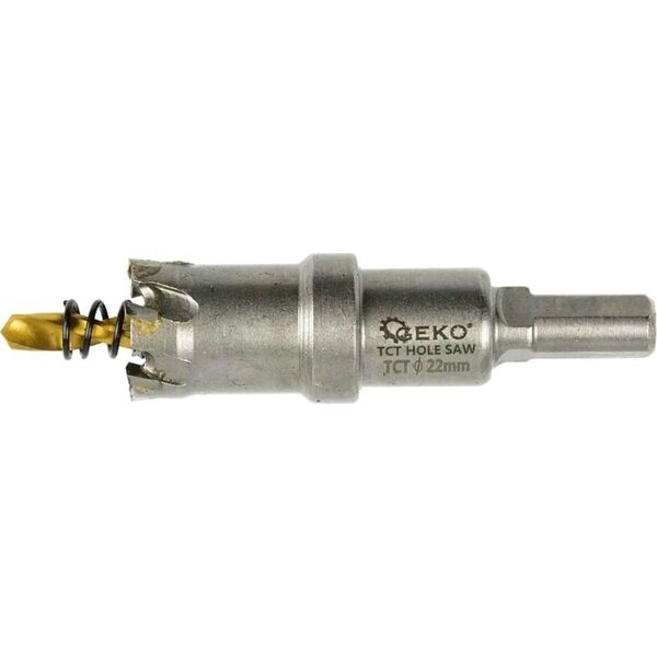 Geko Kpl. otwornic widiowych do metalu z wiertłem tytanowym 10szt. 16-53mm (10)
