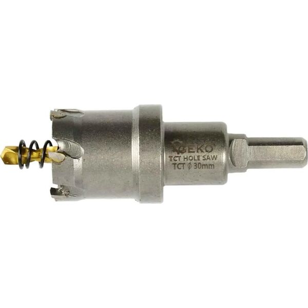 Geko Kpl. otwornic widiowych do metalu z wiertłem tytanowym 10szt. 16-53mm (10)