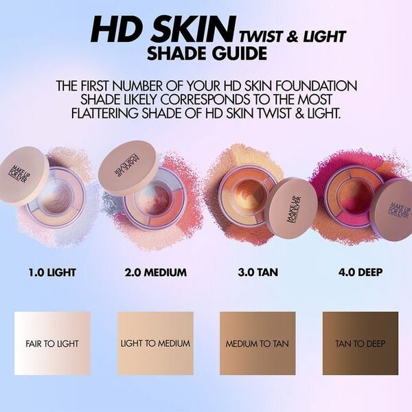 Make up for Ever Make Up For Ever, HD Skin Twist & Light, Φωτεινό, Χαλαρή Πούδρα Βάσης, 4.0, Σκούρο, 8 γρ Για Γυναίκες