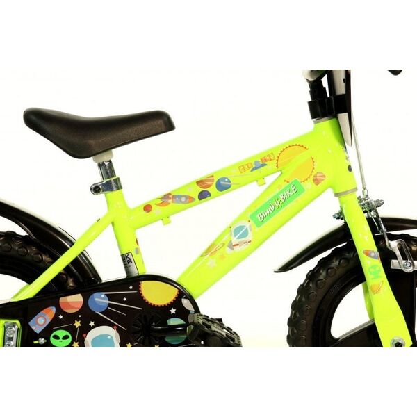 Children's mountain bike BIMBO BIKE GALAXY, size 12, yellow.