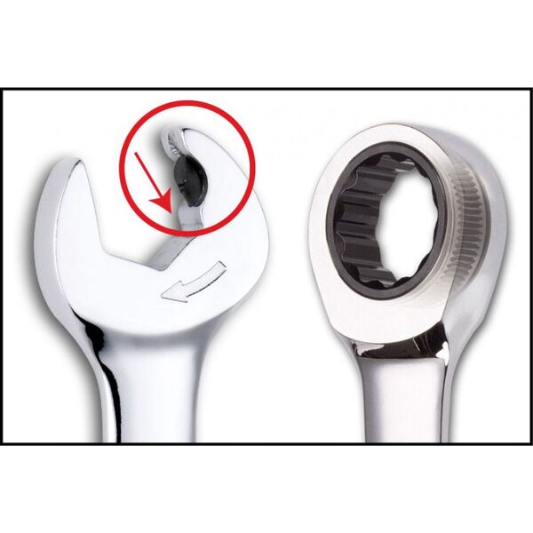 SATA Zestaw kluczy płasko-oczkowych z grzechotką 8-19mm 12szt. (09066)