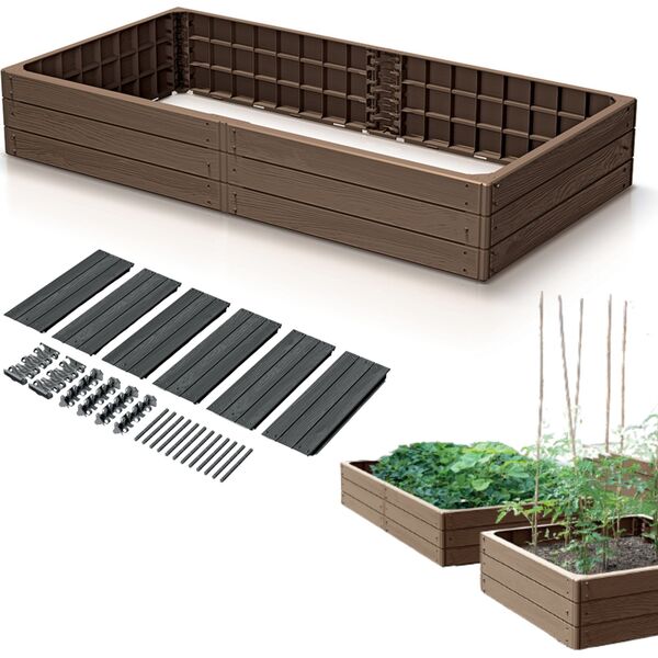 Prosperplast Rabata ogrodowa Base Woody 1492x756mm Grządka