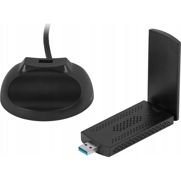 BEZPRZEWODOWA KARTA SIECIOWA WIFI LANBERG NC-3000-WI USB 3.0 AX3000 TRI-BAND 2 WEWNĘTRZNE ANTENY