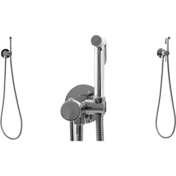 Bateria bidetowa Rea Loop Lungo podtynkowa chrom