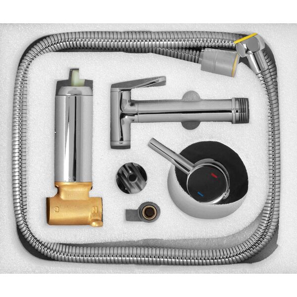 Bateria bidetowa Rea Loop Lungo podtynkowa chrom