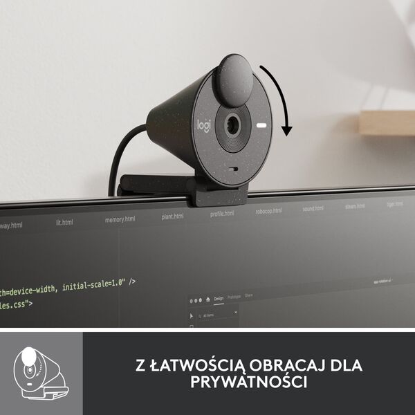 Kamera internetowa Logitech Brio 300 Graphite (960-001436)