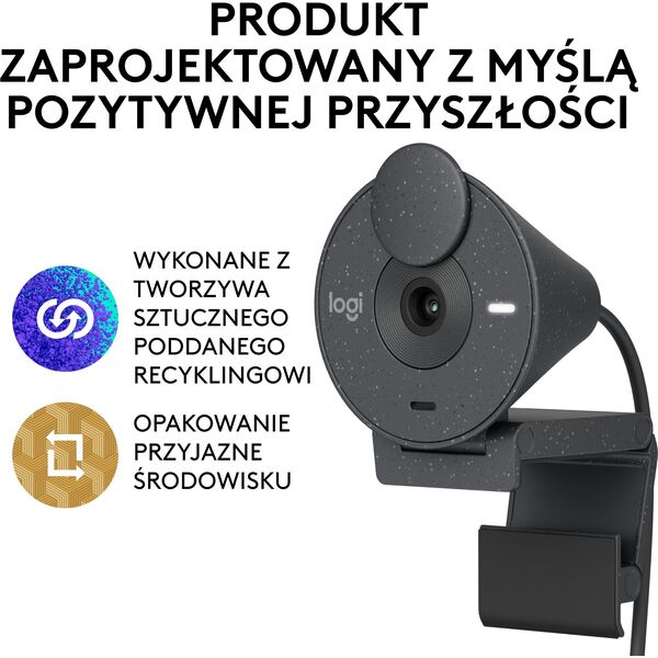 Kamera internetowa Logitech Brio 300 Graphite (960-001436)