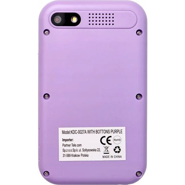 Telefon do gier dla dzieci z ekranem IPS 2,4" z przyciskami KDC-0027A fioletowy