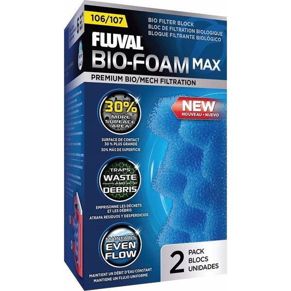 Ένθετο σφουγγαριού Fluval Fluval107 Bio Foam MAX 2 τεμ./συσκευασία 12313244 15561101875
