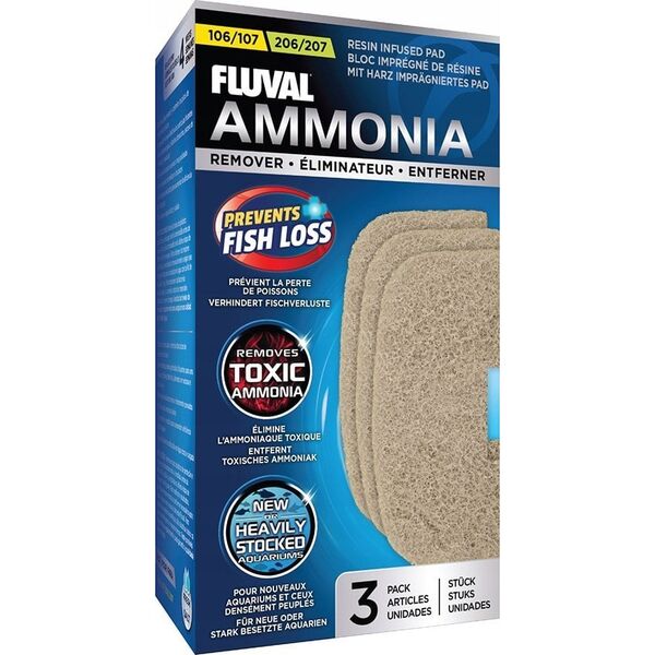 Φυσίγγιο μείωσης αζώτου Fluval Ammonia Remover 107/207, 3 τμχ/συσκευασία. 12313262 15561102575