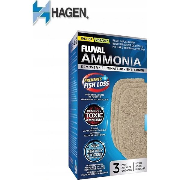 Φυσίγγιο μείωσης αζώτου Fluval Ammonia Remover 107/207, 3 τμχ/συσκευασία. 12313262 15561102575