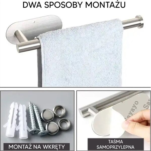 ATL AG883A Wieszak na ręcznik papierowy       srebrny