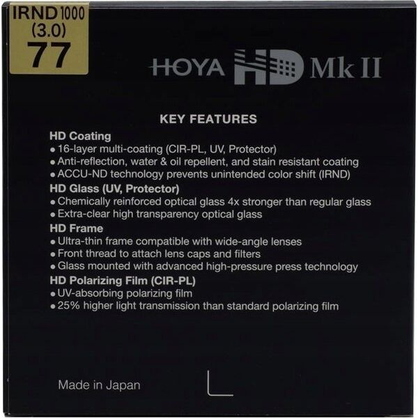 Hoya filter neutral density HD Mk II IRND1000 58mm