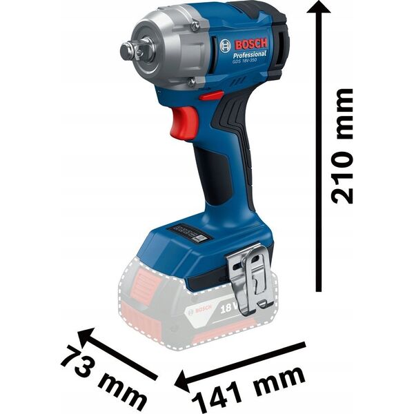 KLUCZ UDAROWY AKUMULATOROWY 1/2'' GDS 18V-350 0*AH