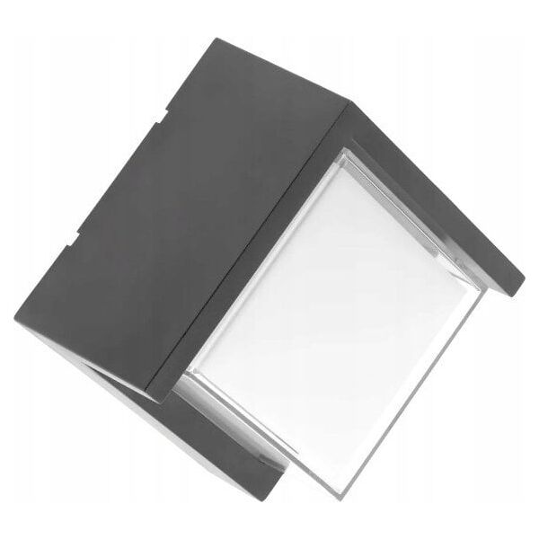 Wall LED outdoor light GTV CANTI, IP65, 4000 K, 12 W, 1000 lm, square, f., 18 x 10.5 x 17.5cm